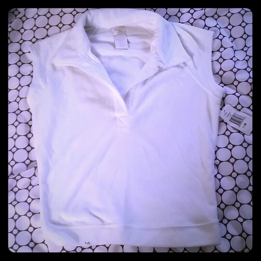 White Terry cloth top